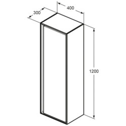 Koupelnová skříňka vysoká Ideal Standard Connect Air 40x30x120 cm bílá lesk/světle šedá mat E0834KN