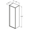 Koupelnová skříňka vysoká Ideal Standard Connect Air 40x30x120 cm bílá lesk/světle šedá mat E0834KN