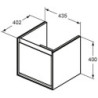 Koupelnová skříňka pod umyvadlo Ideal Standard Connect Air 43x40,2x40 cm bílá lesk/světle šedá mat E0842KN