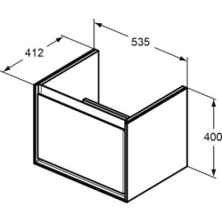Koupelnová skříňka pod umyvadlo Ideal Standard Connect Air 53x40,9x40 cm bílá lesk/světle šedá mat E0846KN