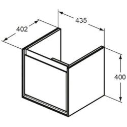 Koupelnová skříňka pod umyvadlo Ideal Standard Connect Air 43x40,2x40 cm bílá lesk/bílá mat E0842B2