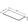Deska pod umyvadlo Ideal Standard Connect Air 100,4x44,2x1,8 cm světle šedá lesk/bílá mat E0851EQ