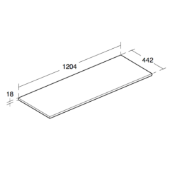 Deska pod umyvadlo Ideal Standard Connect Air 120,4x44,2x1,8 cm světle šedá lesk/bílá mat E0852EQ