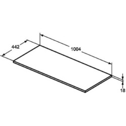 Deska pod umyvadlo Ideal Standard Connect Air 100,4x44,2x1,8 cm šedý dub/bílá mat E0851PS