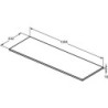 Deska pod umyvadlo Ideal Standard Connect Air 130,4x44,2x1,8 cm hnědá mat/bílá mat E1147VY