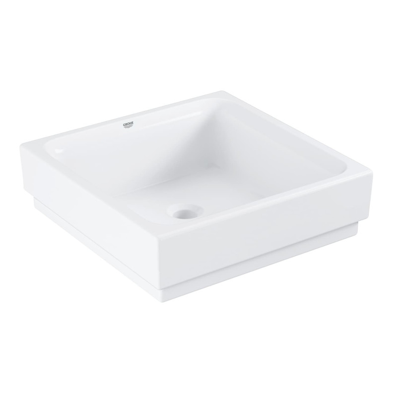 Umyvadlo na desku GROHE Cube Ceramic 40x40 cm alpská bílá bez otvoru pro baterii 3948200H