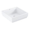 Umyvadlo na desku GROHE Cube Ceramic 40x40 cm alpská bílá bez otvoru pro baterii 3948200H