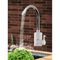 Dřezová baterie Homelife Digiterm s elektrickým ohřevem vody bílá/chrom SDR-11C-3