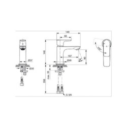 Umyvadlová baterie Ideal Standard Connect Air bez výpusti chrom A7011AA