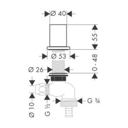 Ventil Hansgrohe chrom 10823800