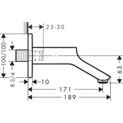 Vanový výtok Hansgrohe Axor Urquiola chrom 11430000