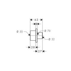 Prodloužení Hansgrohe Axor Urquiola pro umyvadlovou baterii PO 11980000