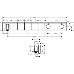 Sprchová baterie Hansgrohe Rainselect bez podomítkového tělesa bílá/chrom 15358400
