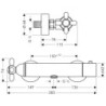 Vanová baterie Hansgrohe Axor Montreux 150 mm kartáčovaný nikl 16261820