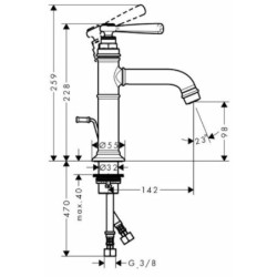 Umyvadlová baterie Hansgrohe Axor Montreux s výpustí kartáčovaný nikl 16515820