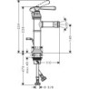 Bidetová baterie Hansgrohe Axor Montreux s výpustí kartáčovaný nikl 16526820