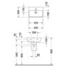 Umývátko Duravit Me By Starck 45x32 cm otvor pro baterii, s přetokem 0719450000