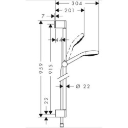 Sprchový set Hansgrohe Croma Select E bílá/chrom 26591400