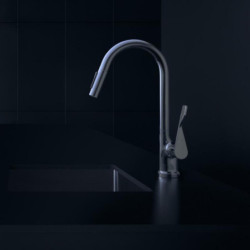 Dřezová baterie Hansgrohe Axor Citterio s vytahovací sprškou vzhled nerezu 39835800
