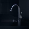 Dřezová baterie Hansgrohe Axor Citterio s vytahovací sprškou vzhled nerezu 39835800