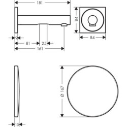 Umyvadlová baterie Hansgrohe Axor Uno bez podomítkového tělesa chrom 45110000
