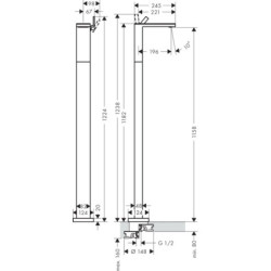 Umyvadlová baterie Hansgrohe Axor MyEdition bez podomítkového tělesa chrom/černé sklo 47040600