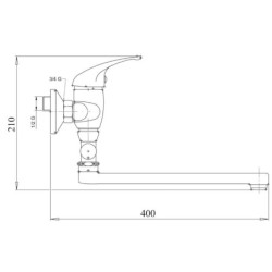 Vanová baterie Novaservis Metalia 55 se sprchovým setem 150 mm chrom 55072.0