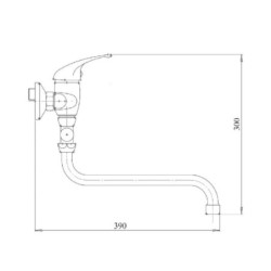 Vanová baterie Novaservis Metalia 55 se sprchovým setem 150 mm chrom 55071.0