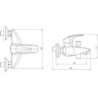 Vanová baterie Novaservis Metalia 57 bez sprchového setu 150 mm bílá/chrom 57020/1.1