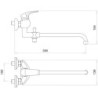 Vanová baterie Novaservis Metalia 57 se sprchovým setem 100 mm chrom 57037.0