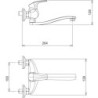 Dřezová baterie Novaservis Metalia 57 s otočným ramínkem 100 mm chrom 57074.0