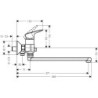 Vanová baterie Hansgrohe Logis bez sprchového setu 150 mm chrom 71402000