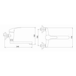 Dřezová baterie Novaservis Titania Iris s otočným ramínkem 150 mm chrom 92076.0