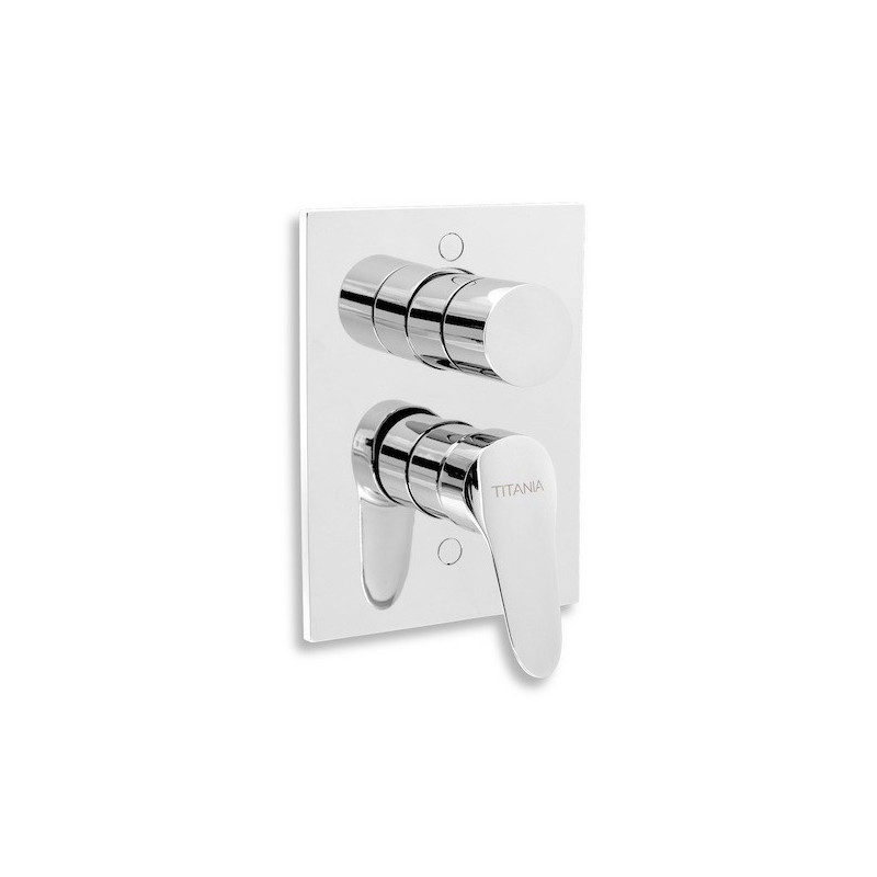 Sprchová a vanová baterie Novaservis Titania Iris New včetně podomítkového tělesa chrom 94450R.0
