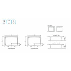 Sprchová vanička obdélníková Ravak 120x80 cm litý mramor XA03G411010