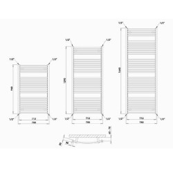Radiátor kombinovaný P.M.H. Blenheim 94x75 cm chrom CB3750940CR