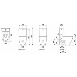 Wc kombi, pouze mísa Laufen Pro vario odpad H8259520000001