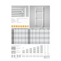Radiátor kombinovaný Isan Grenada Radius 93,5x50 cm chrom DGRR09350500CR