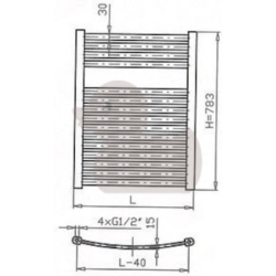 Radiátor kombinovaný Thermal Trend KM 78,3x90 cm bílá KM900783