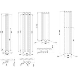 Radiátor kombinovaný P.M.H. Rosendal 150x29 cm hnědá R702921500BR