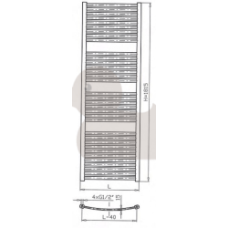 Radiátor kombinovaný Thermal Trend KM 181,5x90 cm bílá KM9001815
