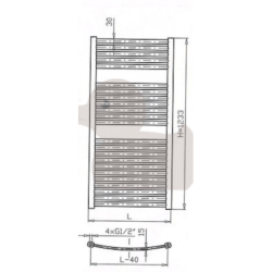 Radiátor kombinovaný Thermal Trend KM 123,3x45 cm bílá KM4501233