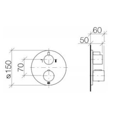 Sprchová a vanová baterie Dornbracht Tara Logic bez sprchového setu chrom 36426970-00