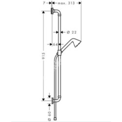Sprchový set Hansgrohe Axor Front chrom 26023000