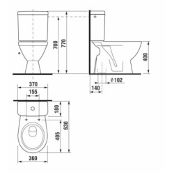 Wc kombi komplet Jika Lyra Plus spodní odpad H8263870002423