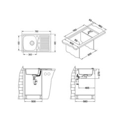 Set dřezu a baterie Alveus RECORD 30 + AM 120 SETA110