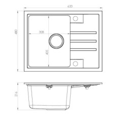 Set dřezu a baterie Alveus Intermezzo 30 + Nina SETA001