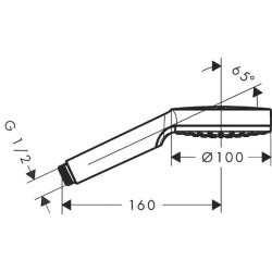 Sprchová hlavice Hansgrohe Crometta bílá/chrom 26331400