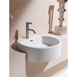 Polozápustné umyvadlo Laufen Living City 46x46 cm otvor pro baterii uprostřed H8134310001041
