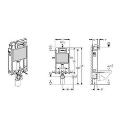 Nádržka pro zazdění na závěsné WC Geberit Kombifix 110.100.00.1